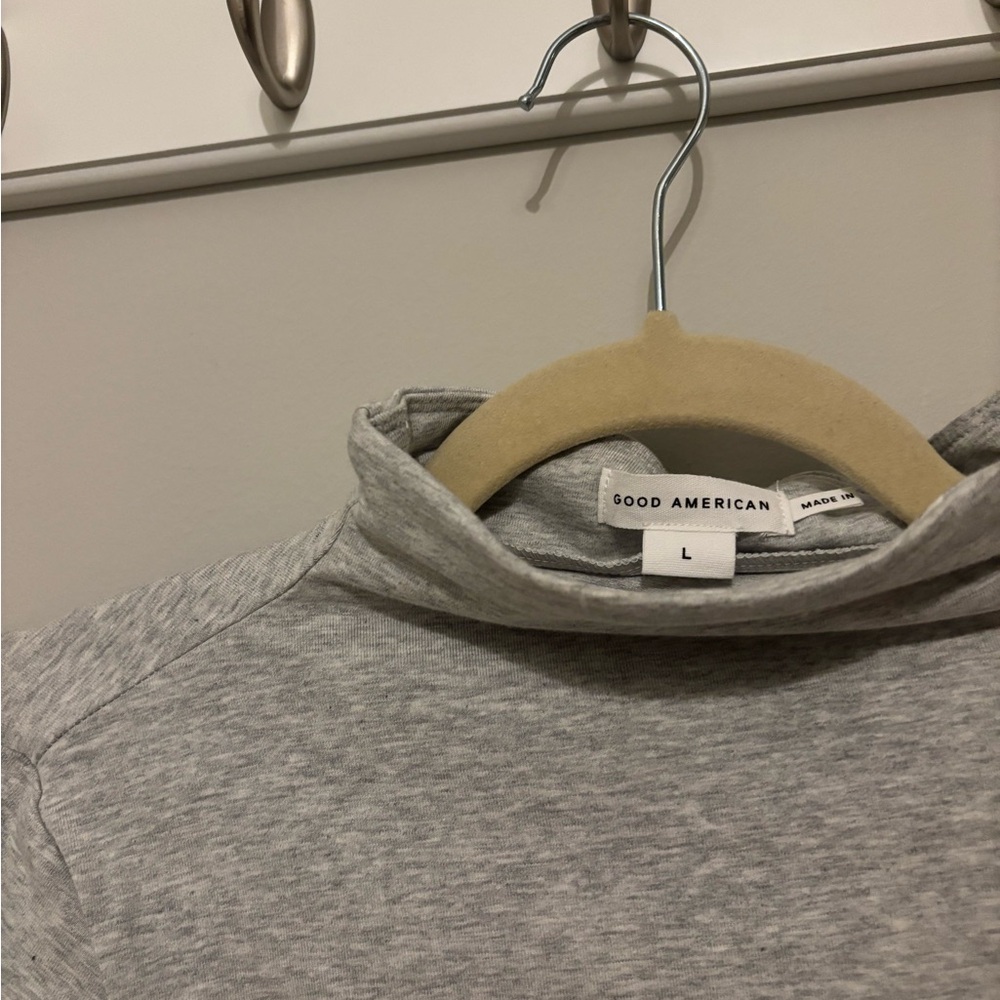 Good American Long Sleeve Heather Gray Bodysuit - Picture 3 of 4